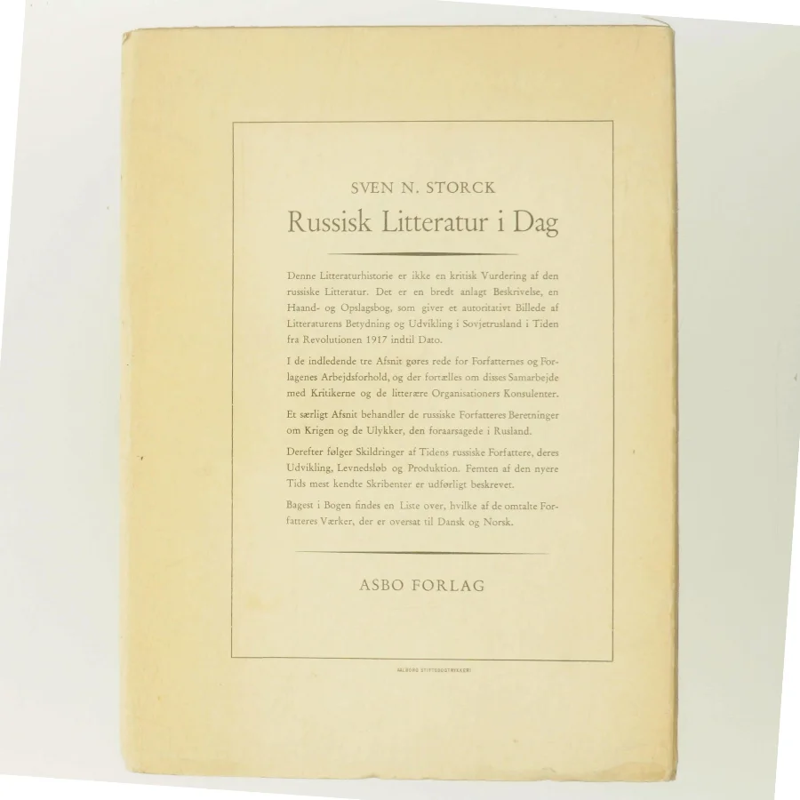 Russisk Litteratur i Dag af Sven N. Storck (Bog)