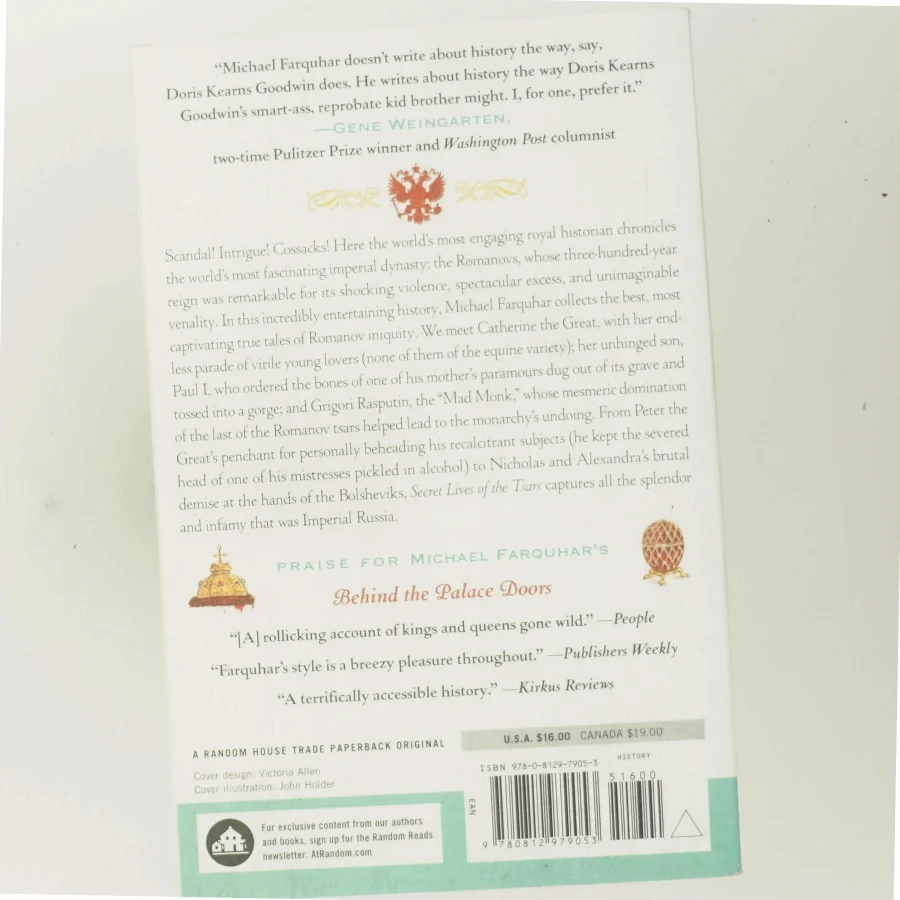 Secret Lives of the Tsars af Michael Farquhar (Bog)
