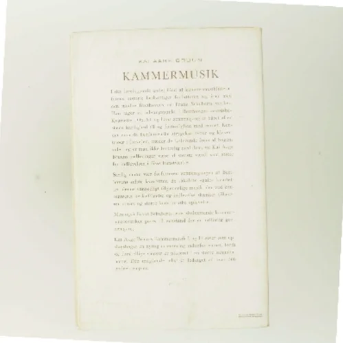 Kammermusik II. Fra Beethoven til Schubert af Kai Aage Bruun (Bog)