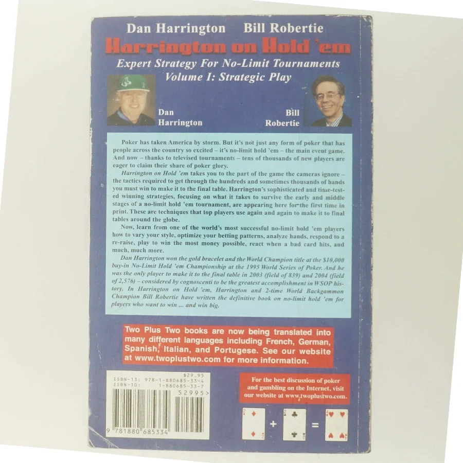 Harrington on Hold 'em : expert strategy for No-limit tournaments. Volume 1, Strategic play af Dan Harrington (Bog)