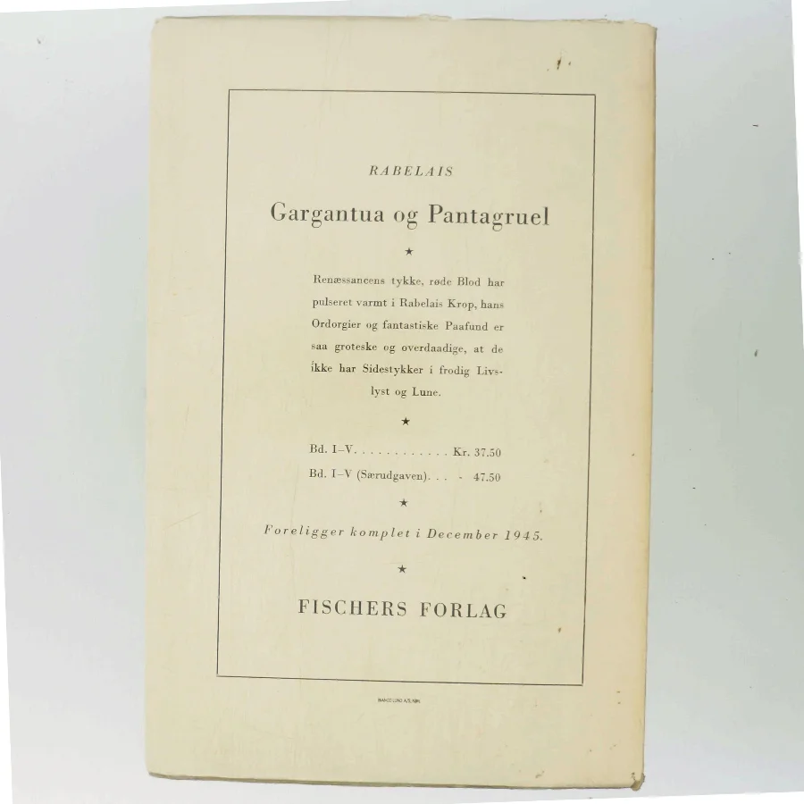 Gargantua og Pantagruel. IV. Pantagruel (tredie del) af François Rabelais (Bog)
