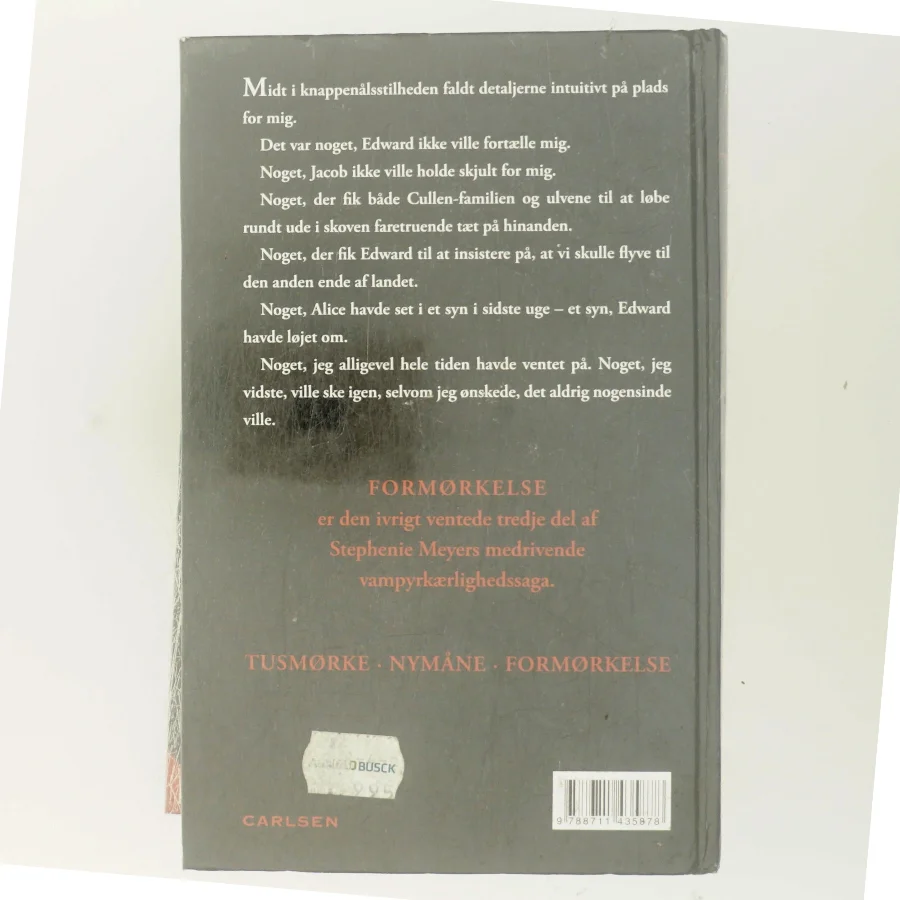 Formørkelse af Stephenie Meyer (Bog)