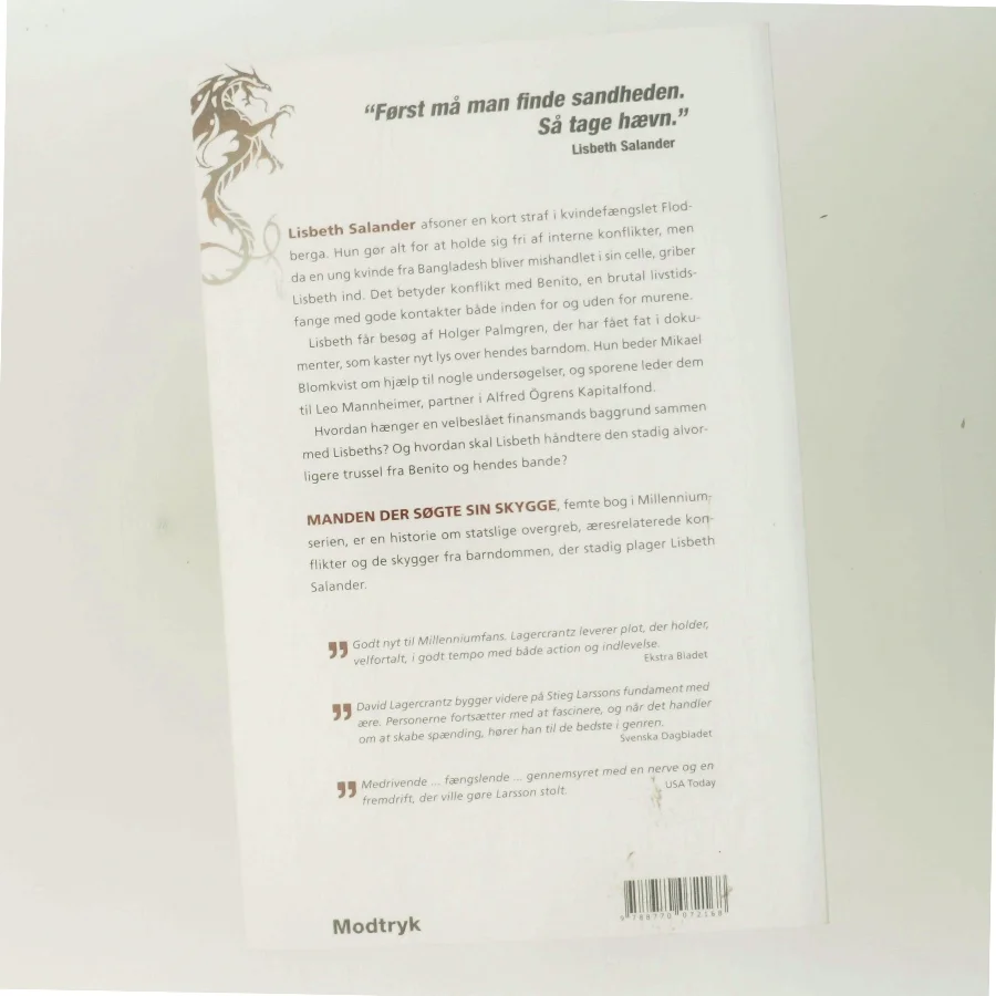 Manden der søgte sin skygge af David Lagercrantz (Bog)