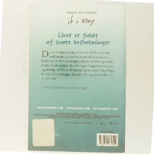 Hvis jeg bliver af Gayle Forman (Bog)