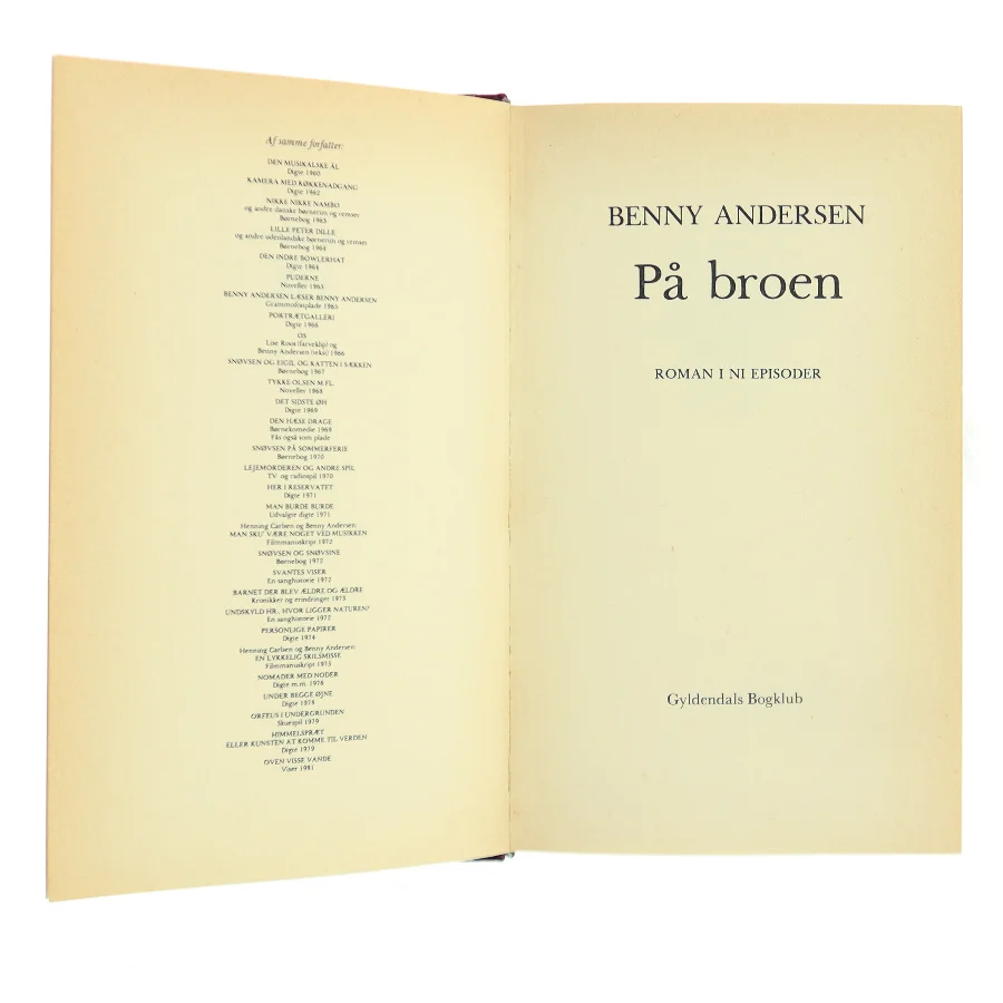 På broen af Benny Andersen (Bog)
