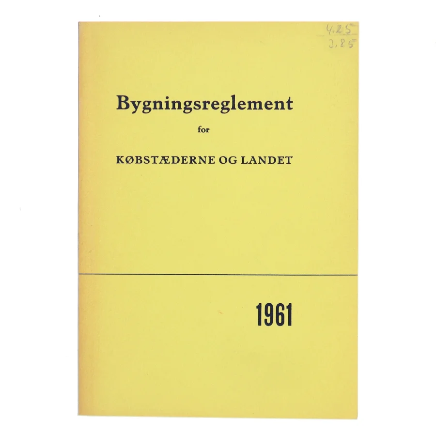 Bygningsreglement for købstæderne og landet 1961 (Bog)