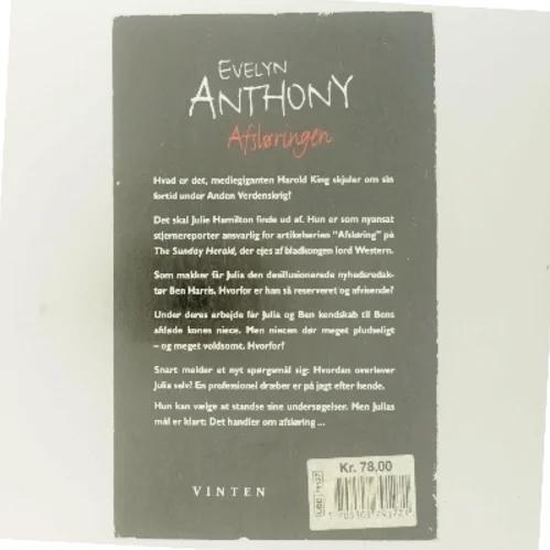 Afsløringen af Evelyn Anthony (Bog)