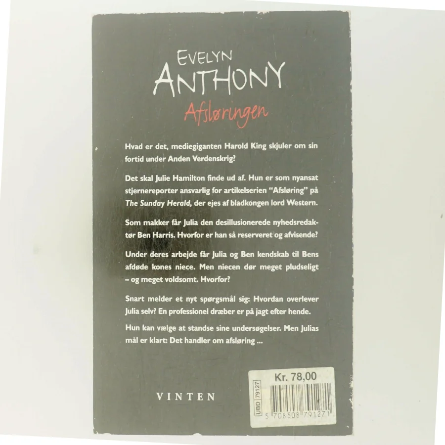 Afsløringen af Evelyn Anthony (Bog)