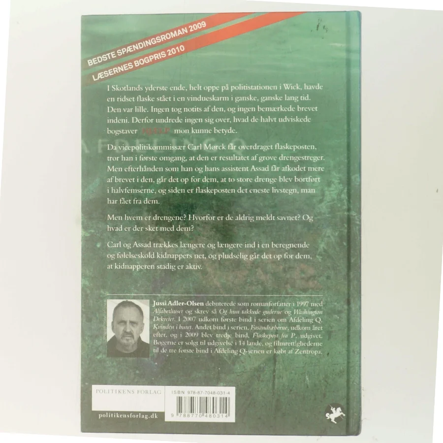 Flaskepost fra P . 3 af Jussi Adler- Olsen (Bog)