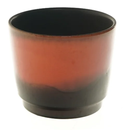 Keramisk vase med brun gradient (str. Ø 14 cm længde 11,5 cm)