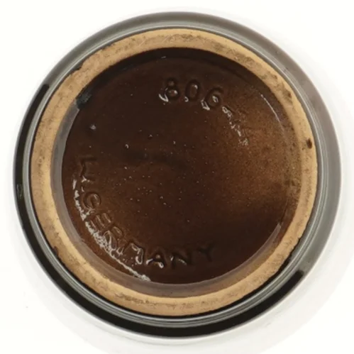 Keramisk vase med brun gradient (str. Ø 14 cm længde 11,5 cm)