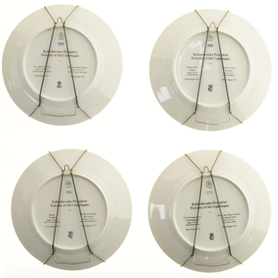  Københavnske prospekter fra Royal Copenhagen (str. 4 stk Ø 27,5 cm)