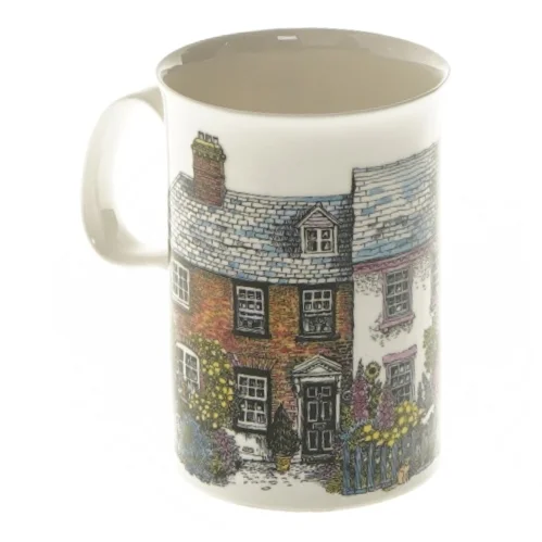 Tekrus med husdesign fra Dunoon Ceramics (str. 10 cm)