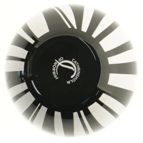 Sort og hvid skål med striber, Ø 10 cm fra Cathrineholm (str. Ø 10 cm)