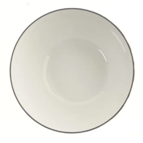 Sort og hvid skål med striber, Ø 10 cm fra Cathrineholm (str. Ø 10 cm)