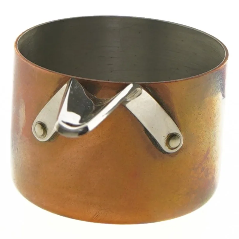 Kobberkasserolle med langt håndtag fra Georg Jensen (str. Ø 9 cm)