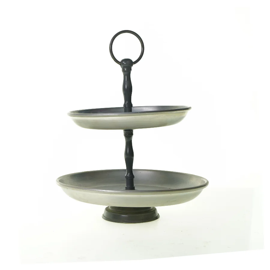 Kage opsats i metal (str. 32 cm 23 cm 19 cm)