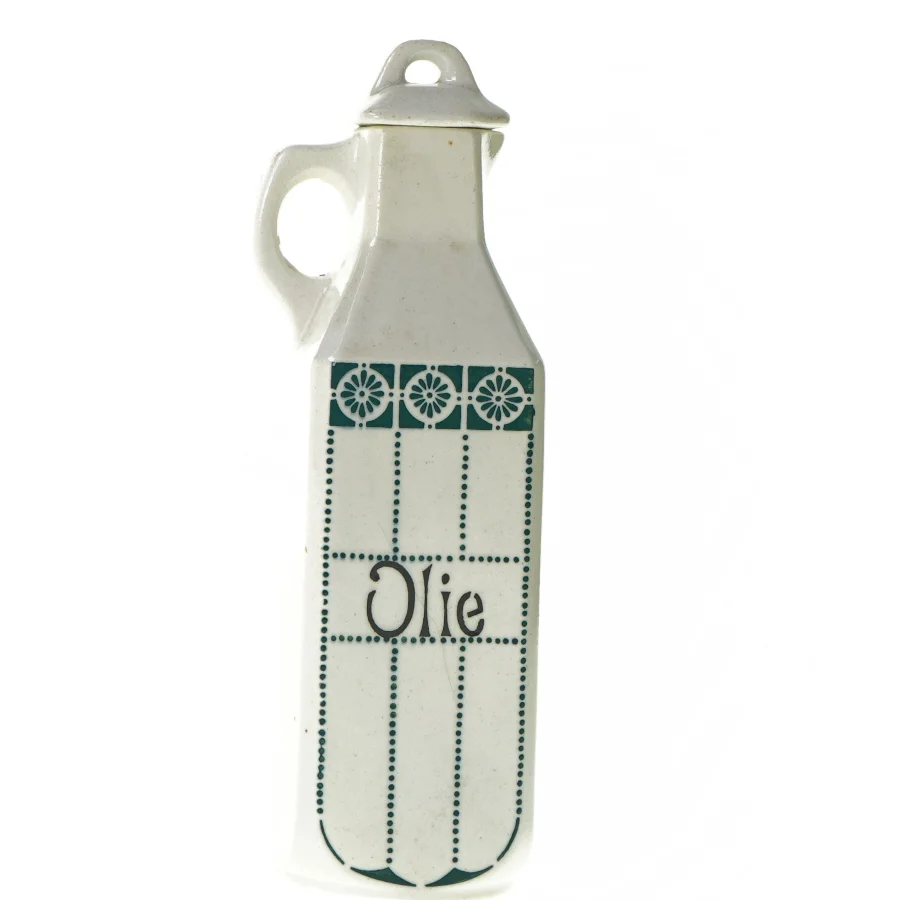 Oliekande i porcelæn (str. 21 x 6 cm)