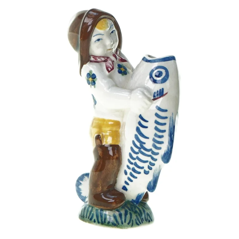 Skovser dreng fra Aluminia (str. 14 cm)