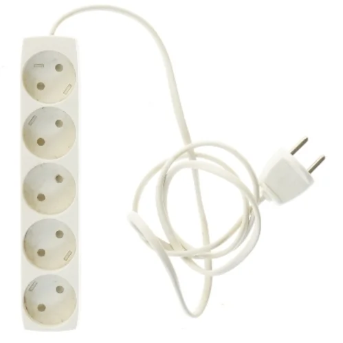 Hvid strømskinne fra Econ (str. 21 cm)