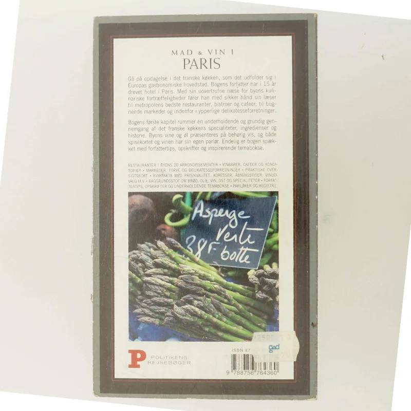 Mad & vin i Paris af Frederik Crone (Bog)