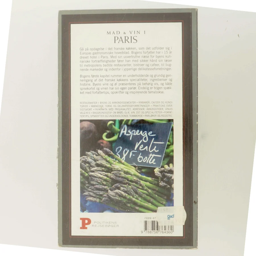 Mad & vin i Paris af Frederik Crone (Bog)