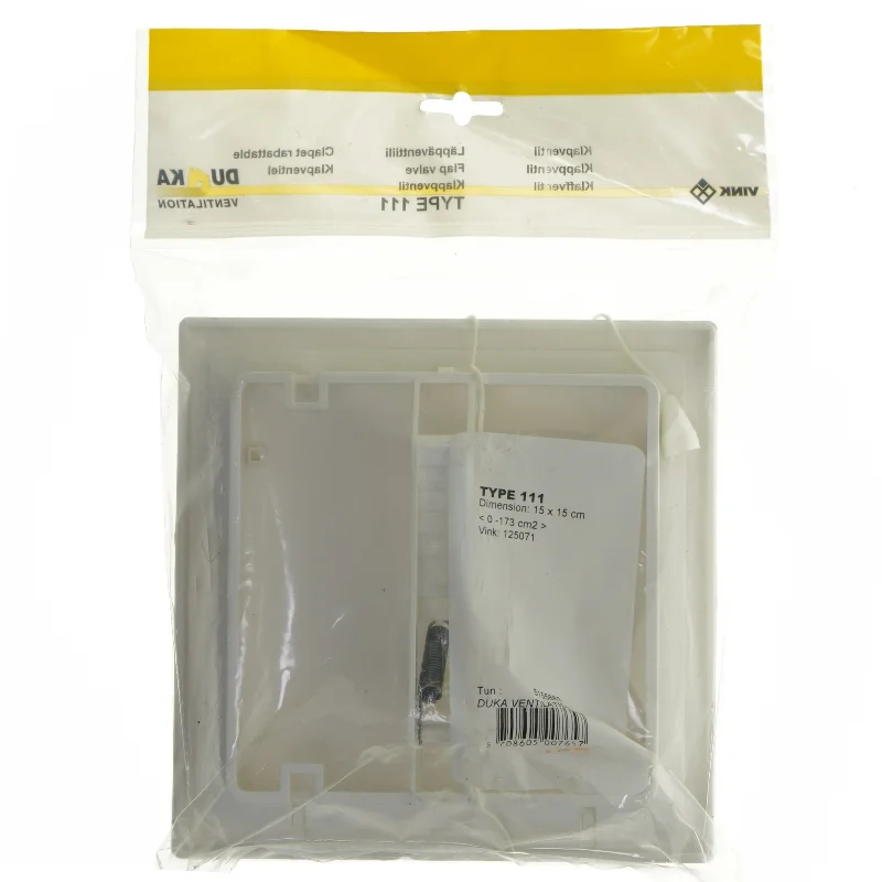 DUKA ventilationsklappe Type 111 fra Vink (str. 15x15 cm)