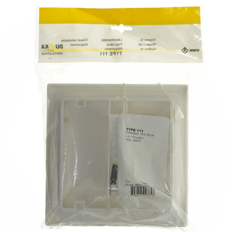 DUKA ventilationsklappe Type 111 fra Vink (str. 15x15 cm)