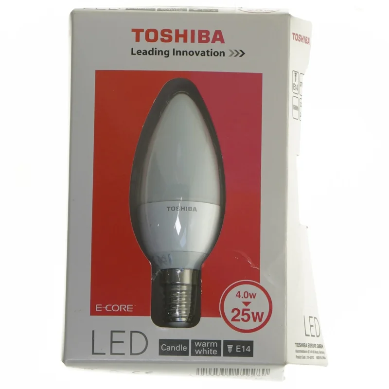 Toshiba LED-lyspære E14 4W fra Toshiba (str. 11 cm)