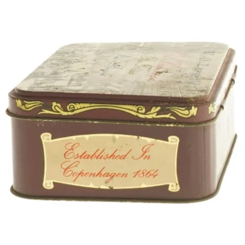 Vintage tobaksdåse (str. 13x9,5 cm)