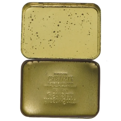 Vintage tobaksdåse (str. 13x9,5 cm)