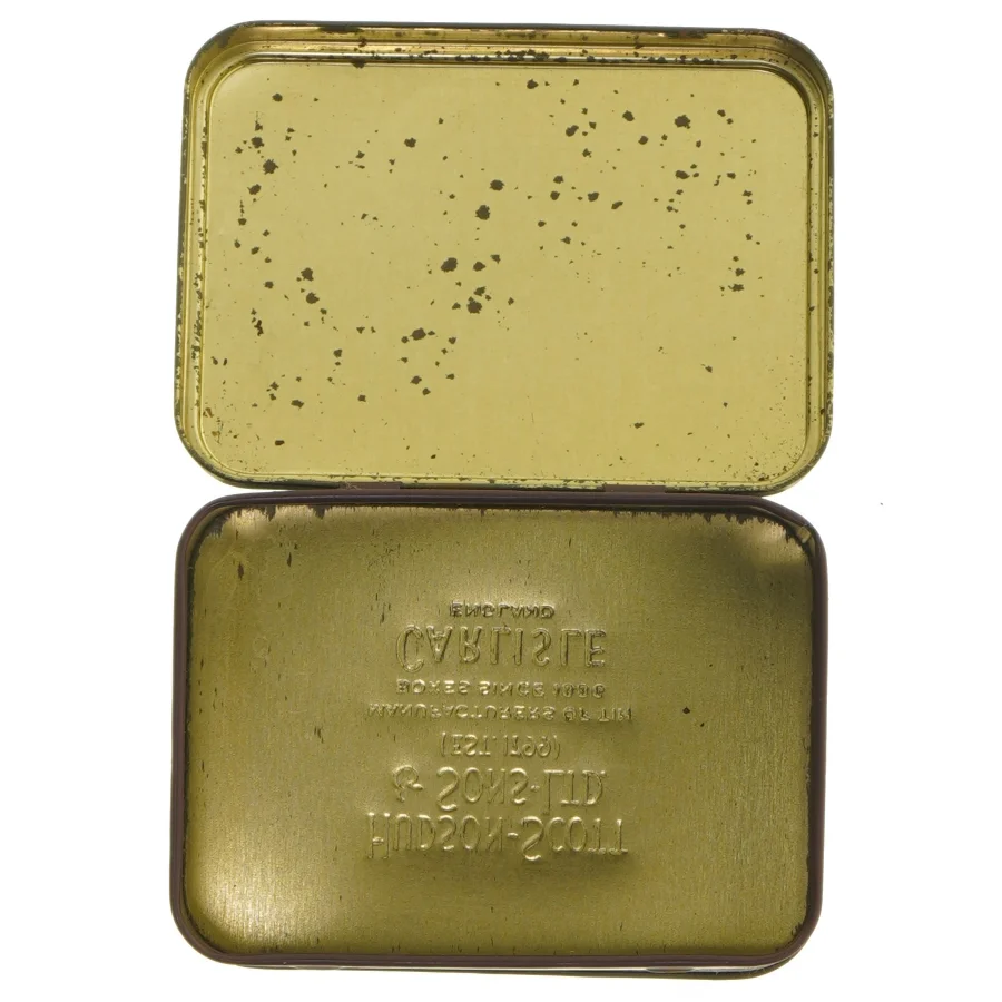 Vintage tobaksdåse (str. 13x9,5 cm)