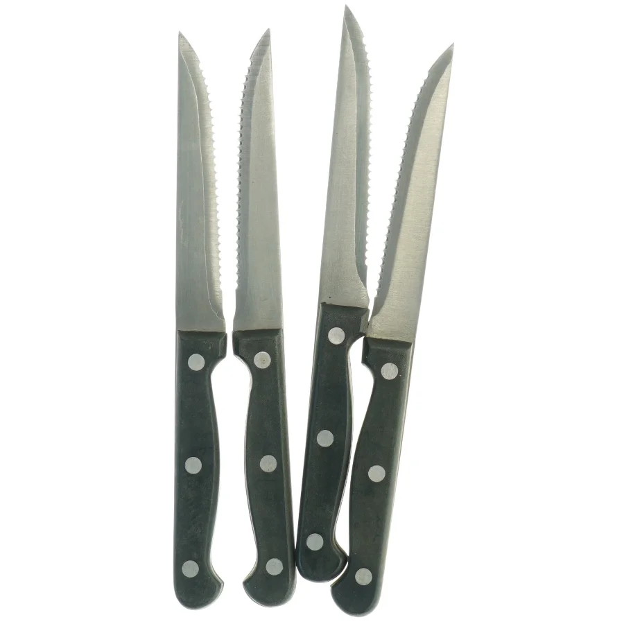 Knivsæt med savtakkede blade (str. 22x2 cm)