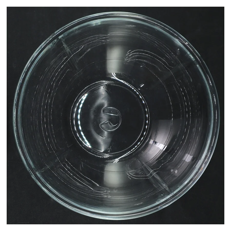 Gennemsigtig glasskål (str. Ø. 15 cm)