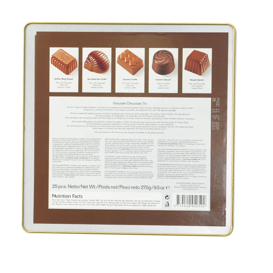 Anthon Berg eventyrlige chokolade dåse fra Anthon Berg (str. 23,5x23,5 cm)