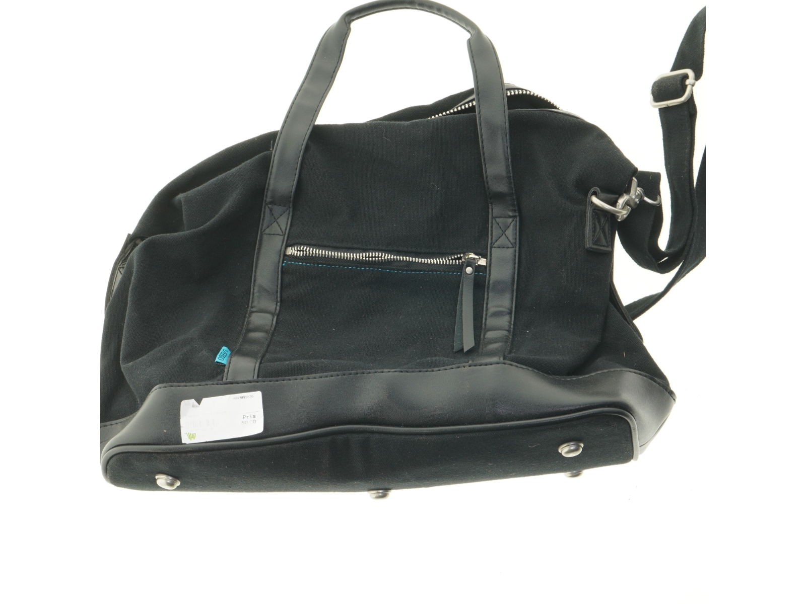 Sort skuldertaske fra Veggo (str. 40 cm)