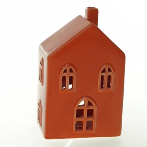Keramikhus til fyrfadslys (str. 17x10,5x7 cm)