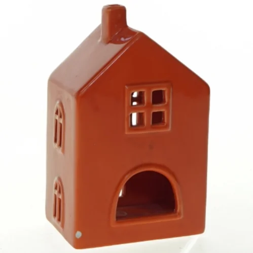 Keramikhus til fyrfadslys (str. 17x10,5x7 cm)