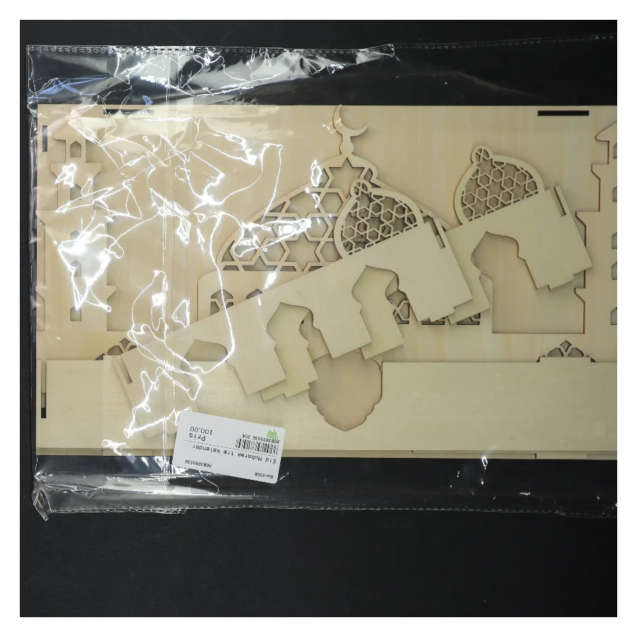 Eid Mubarak træ kalender (str. 35 cm. 5 styk)