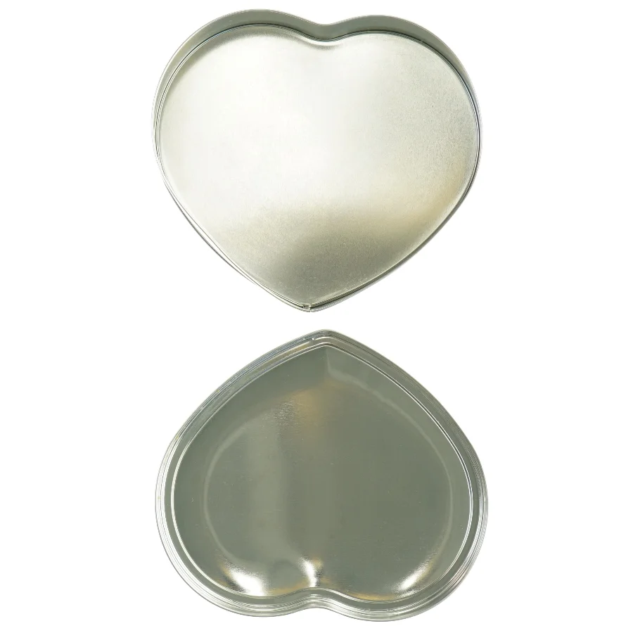 Hjerteformet metaldåse (str. 23 x 19 cm)