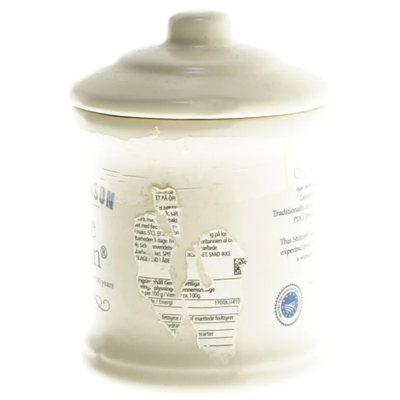 Keramisk krukke med låg fra Stilton (str. 11 cm)