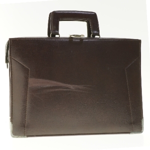 Brun dokumentmappe (str. 41x34x14 cm)