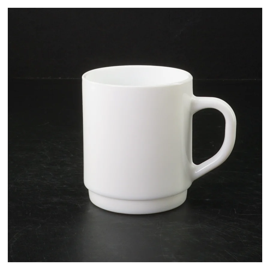 Hvid kaffekop (str. H 9 cm. ø 8 cm)