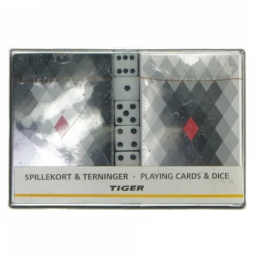 Spillekort og terninger fra Tiger