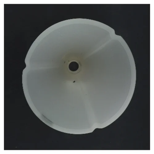 Frosted lampeskærm med komponenter fra Herstal (str. 19x12 cm)