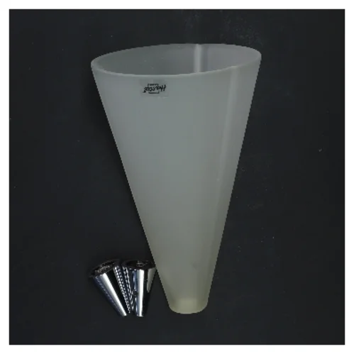 Frosted lampeskærm med komponenter fra Herstal (str. 19x12 cm)