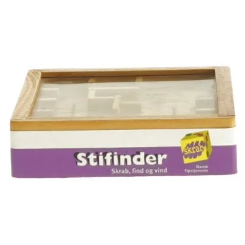 Labyrintspil i træ (str. 9x9x2,5 cm)