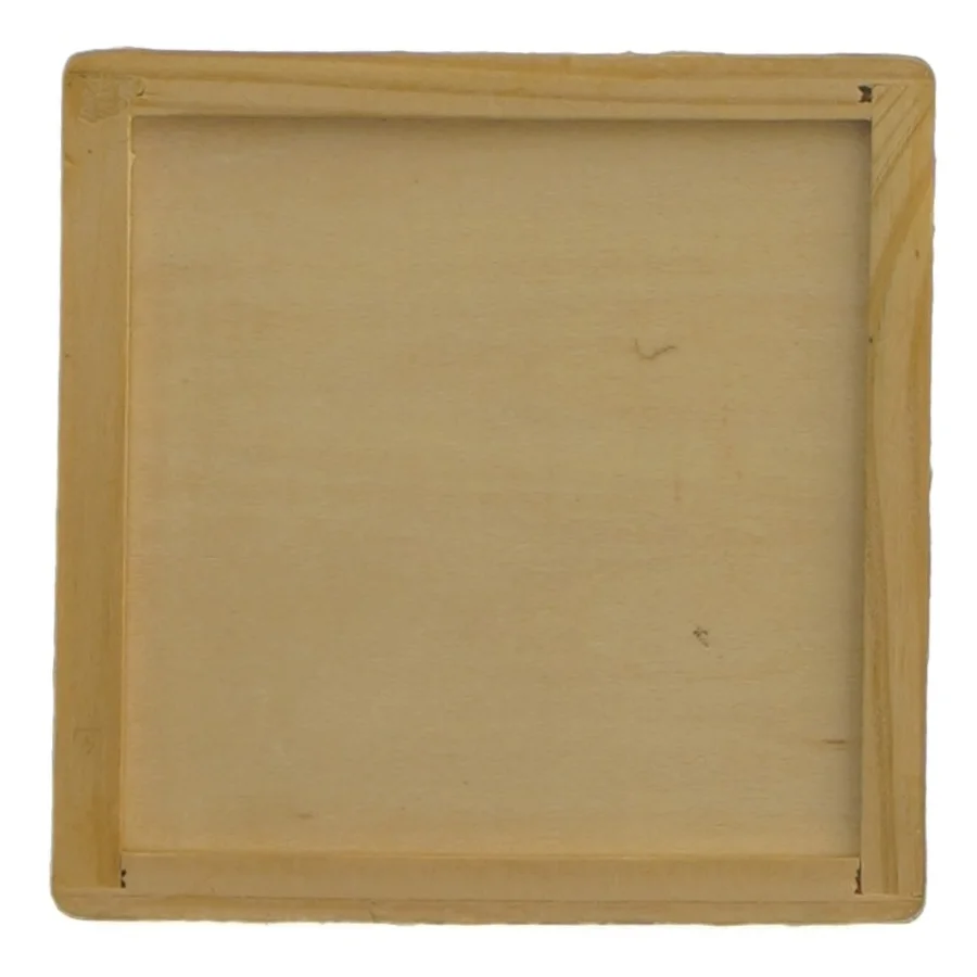 Labyrintspil i træ (str. 9x9x2,5 cm)