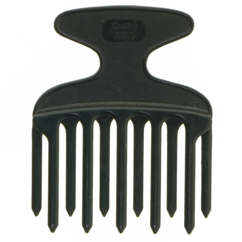 Sort hårkam (str. 13x10 cm)
