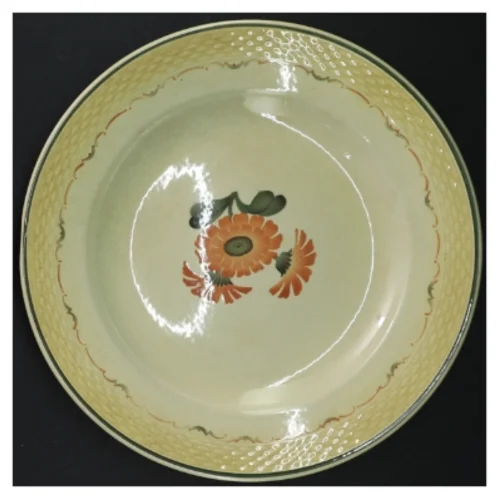 Porcelænstallerker med blomstermotiv (str. 25 cm)